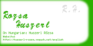 rozsa huszerl business card